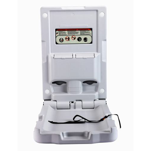 Wall Mounted Vertical Thinner HPDE Grey Commercial Baby Changing Station